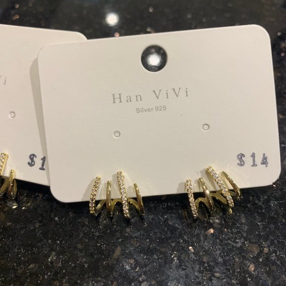 STACKED EARRINGS - Picture 2 of 4